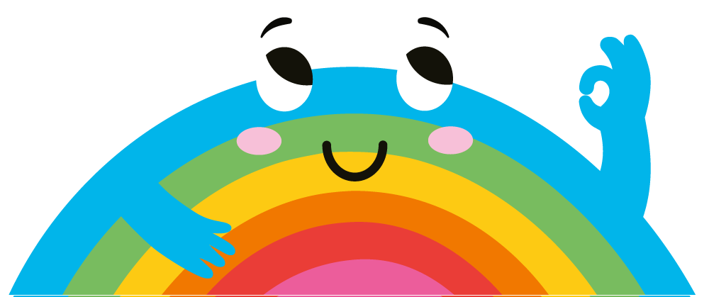 Stampy rainbow logo
